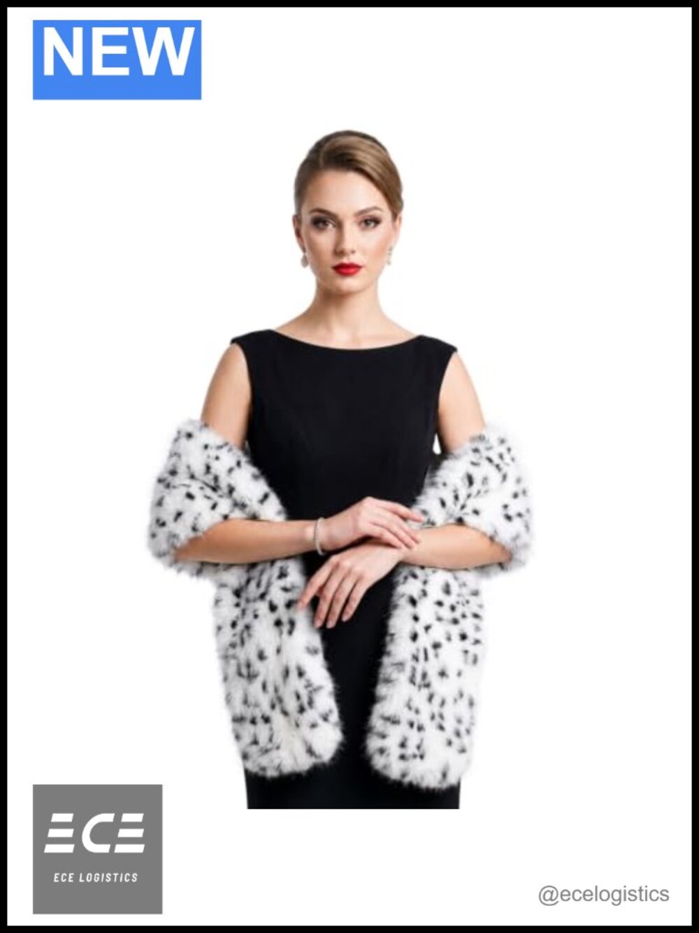 Faux Fur Shawl Scarf Wrap Winter Neck Warmer Slip Through Furry Stole